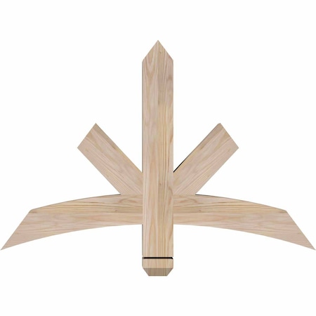 Ekena Millwork Alberta Smooth Timber Gable Bracket, Douglas Fir, 36"W x 24"H x 3 1/2"D x 3 1/2"F, 16/12 Pitch GBW036X24X0404ALB00SDF
